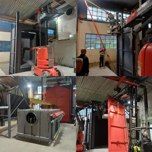 montaggio-della-granigliatrice