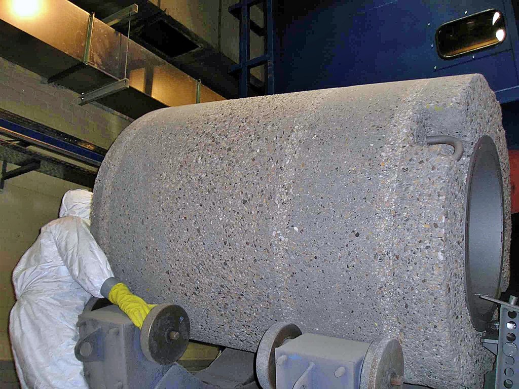 Concrete barrels shot blasting machine PBS-1500