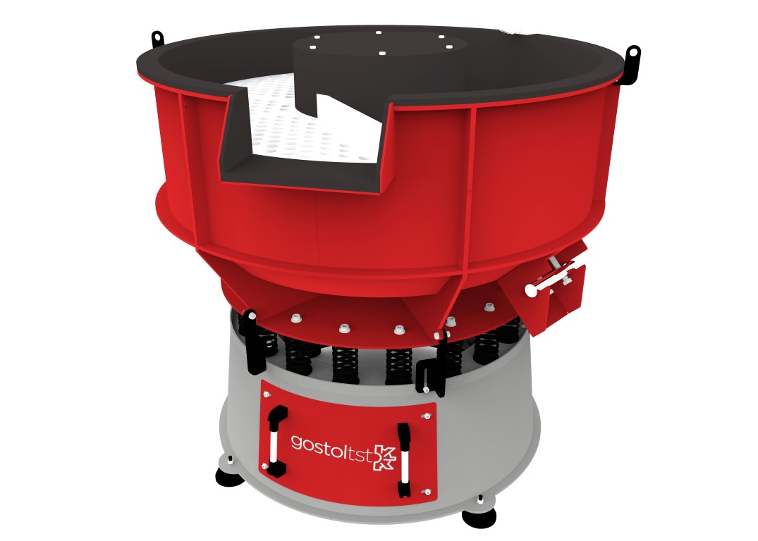 Vibratory bowl finishing machine with separator VUS