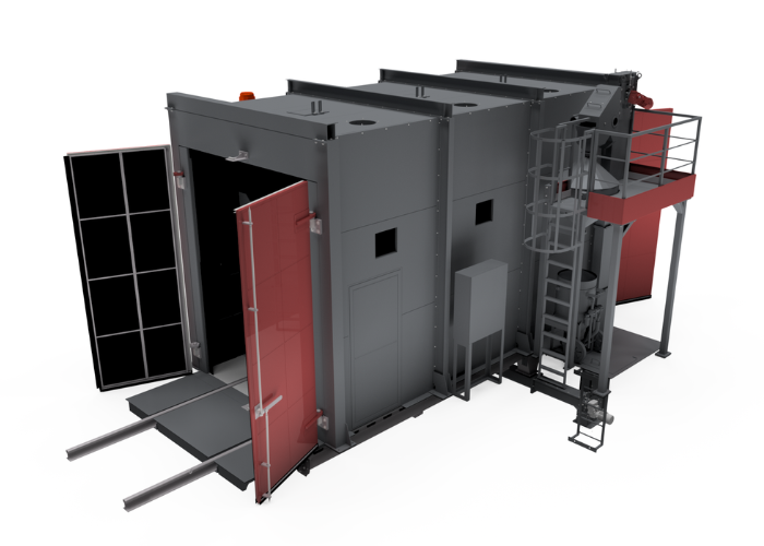 Sandblasting chamber