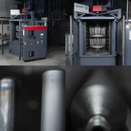 Satellite shot blasting machine with rotating hook KK-2200